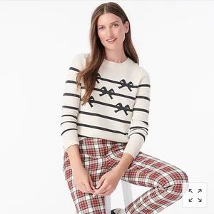 J. Crew Cashmere Crew Neck Sweater with Bows